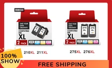 210XL 211XL 275XL 276XL Black & Color Ink Cartridge Combo For Canon MP250 TS3522