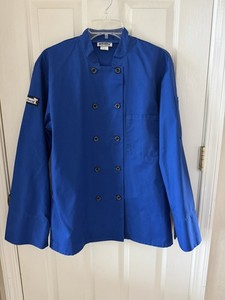 Royal Blue "The Original Chefware" Chef's Coat Sz S Double Breasted