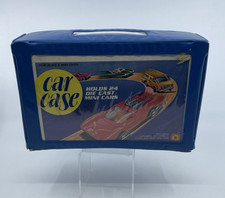 Vintage Hot Wheels Matchbox Diecast Car Carrying Storage Case Holds 24 Cars Blue