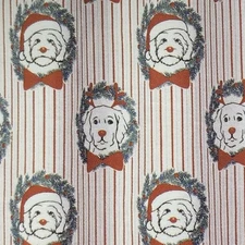 Christmas Winter Wonder Lane Fabric Shower Curtain Reindeer Dog Wreath 13 Pc.