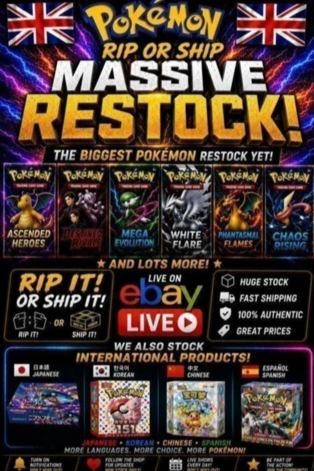 Rip and Ship, Gacha catch em all! Massive Restock!
