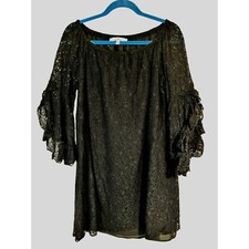 Fever Lace Dress w/ Butterfly Sleeves womans size S