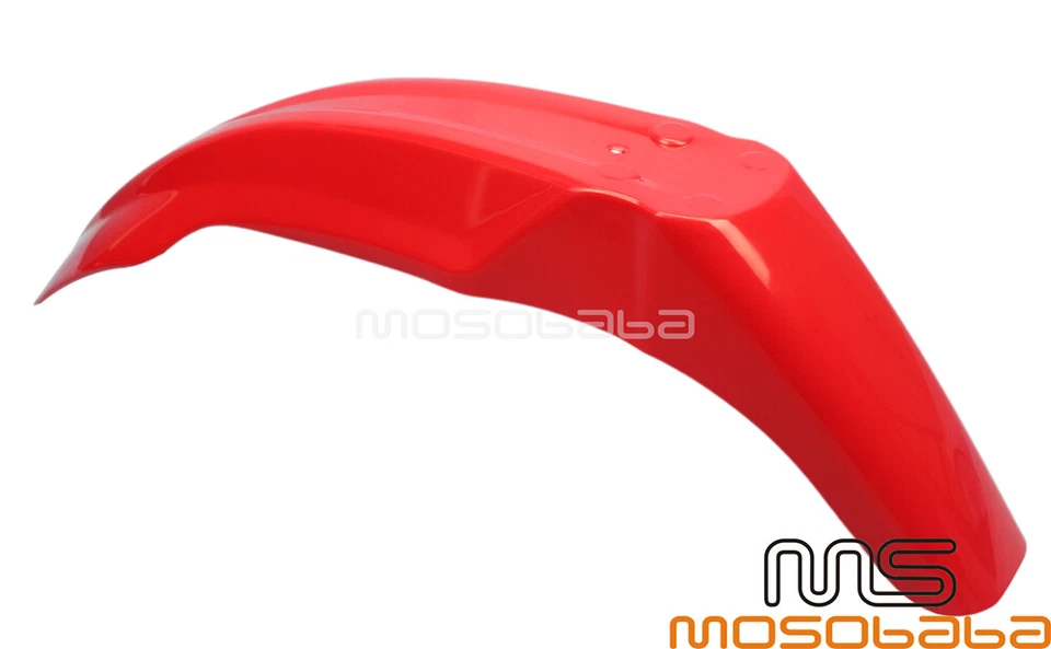 Red Front Fender Mudguard For Honda CR100/125/250 Yamaha TTR230/250 Suzuki DR100 - Image 2 of 4