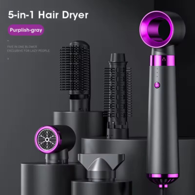 5-in-1 Hair Dryer   Negative Ion, Multifunctional Hair Straightener & Curler
