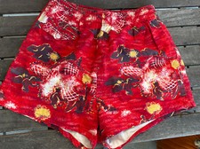 Mens Vtg 40 s 50 s Fishing Novelty Print Swim Trunks Shorts Hawaiian Rockabilly