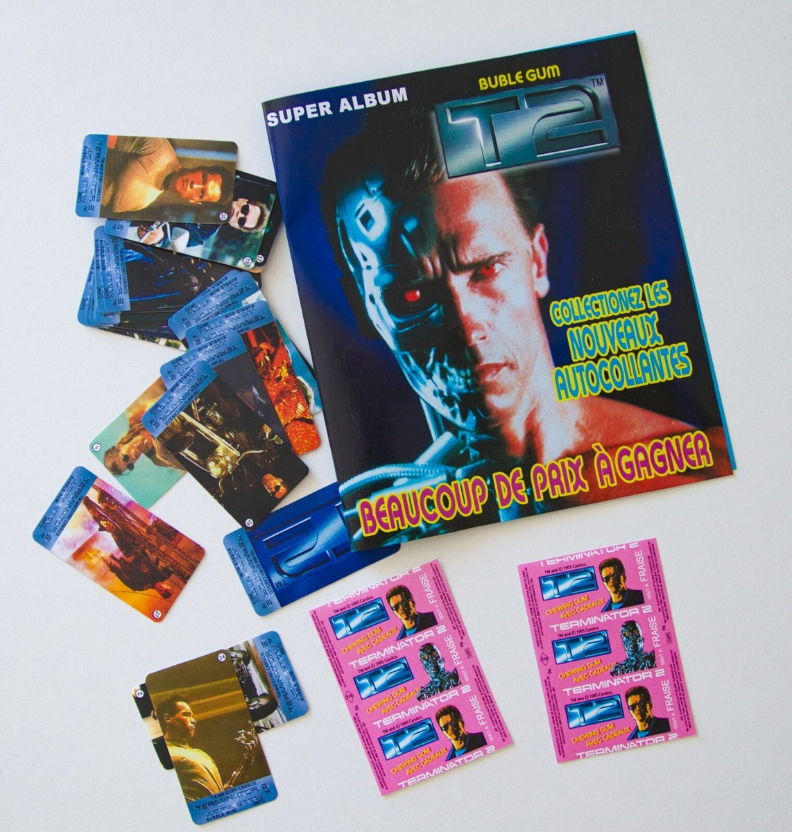 gum stickers from the 90s Terminator 2 remastered наклейки