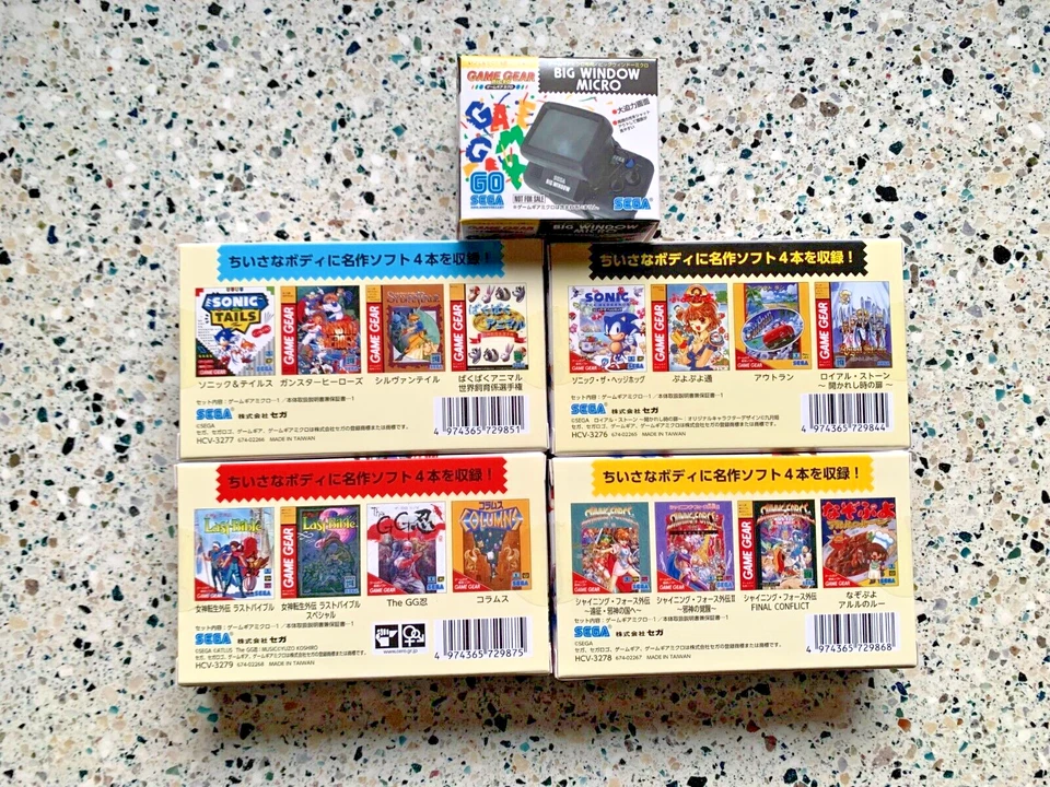 SEGA Game Gear Micro Console 4 Color Complete Set 30th Anniversary wt Big Window - Image 3 of 4