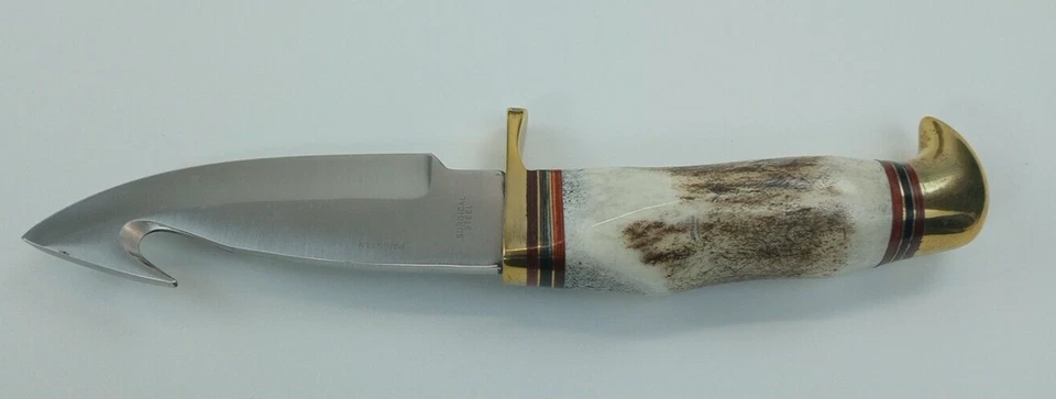 Nuevos cubiertos Frost hermoso mango de ciervo hoja de 4 1/2"" con gancho WT-158 Foto 3 de 4