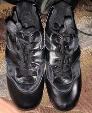 Revolution Dancewear Black Hip Hop Sneakers Leather Style 901 size 7.5 adult