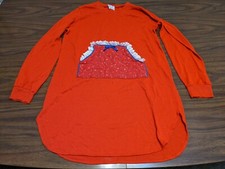 Vintage 80s JCPenney Girls Sleepwear Winter Christmas Red Pajama Gown MEDIUM