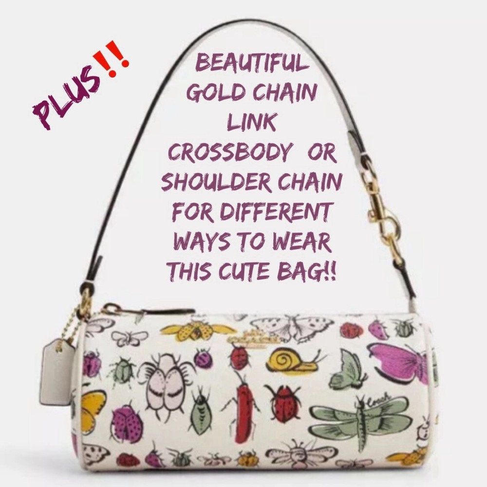 NWT Coach Nolita Barrel Bag Purse Crossbody Handbag Creature Print CR831 $223