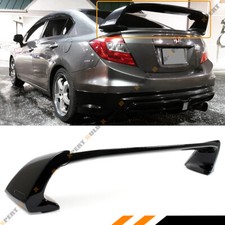 For 2012-15 9th Honda Civic Sedan Glossy Blk Jdm Mug Rr Style Trunk Spoiler Wing