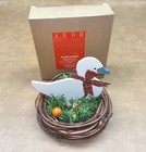 1980s Avon Holiday Goose Gift Collection Wreath Centerpiece With Box — photo 1
