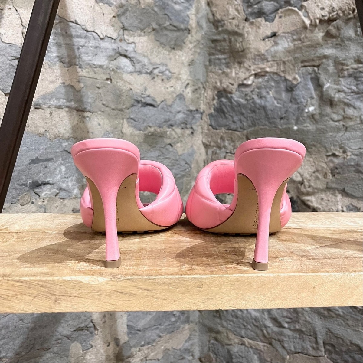 Bottega Veneta Blossom Pink Leather The Rubber Lido Heeled