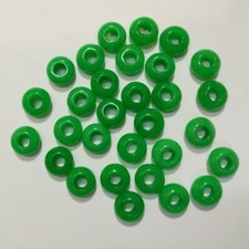 100pcs Natural Malaysian Jade Stone Round Big Hole Beads 14X8mm DIY Bracelet
