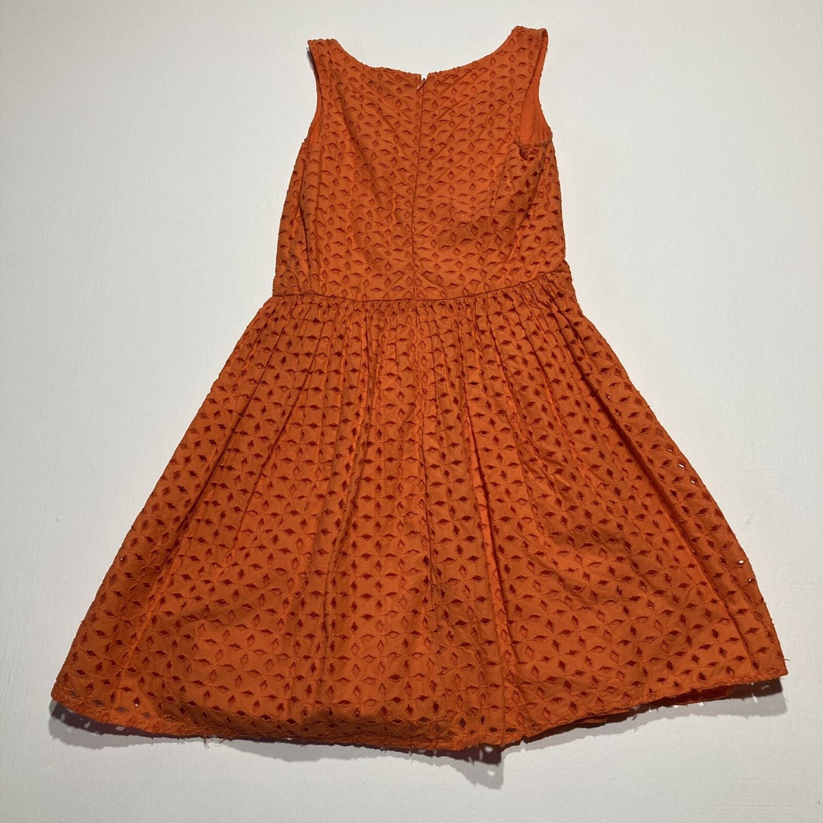 old navy burnt orange dress Old Navy Women's Smocked-Bodice Fit & Flare Mini Dress - Orange