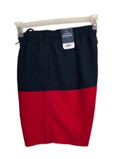 GEORGE Board Swim Shorts Size Medium 32-34 Mens Navy Blue  Red New