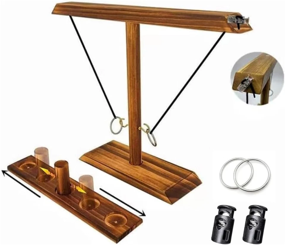 Ring Toss Game for Adults, Outdoor Games, Hook and Ring Game, Outdoor Party Game - Image 2 of 4