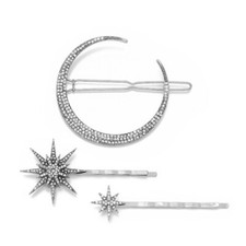 Hair Clips Vintage Hair Accessories Moon Hairpin Slides Grips Star Pin Crystal