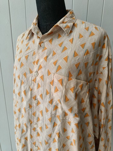 Niko and ... triangles orange rayon large shirt - Picture 7 of 13