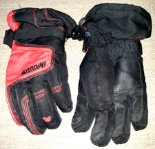boys GORDINI BLACK RED WINTER GLOVES size small THICK WARM