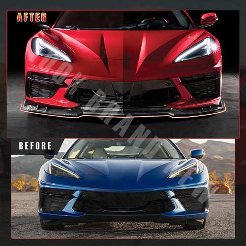 Se adapta a Corvette C8 Z51 20-UP estilo fibra de carbono parachoques delantero divisor de labios difusor - Imagen 2 de 11