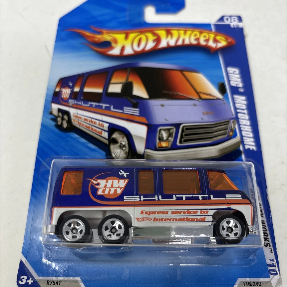 Autocaravana Hot Wheels 2010 HW City Works 8/10 116 GMC azul 5SP Foto 2 de 4