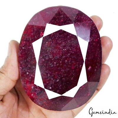 2300 Cts Natural Red Ruby Oval Faceted Earth Mined Museum Huge Size Loose Gems