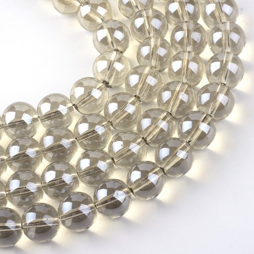 104pcs Electroplate Glass Round Beads Smooth Mini Loose Spacer Beads 7.5x8.5mm - Picture 26 of 49