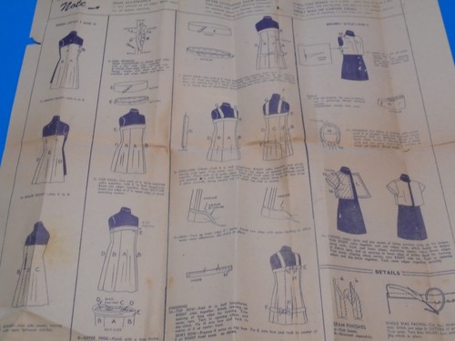 Vestido de sol y bolero Simplicity con patrón de costura 2052 para niñas talla 10 de colección años 40 - Imagen 3 de 3