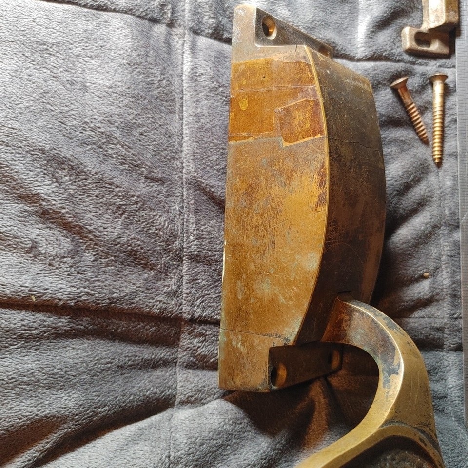 Antique 1950s SARGENT GREENLEAF Bank Push Door Handle Heavy Brass & Strike Plate eBay