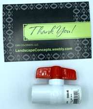 1/2''  PVC Ball Valve, Compact T-Handle Water Shut-Off Valves, Slip Irrigation