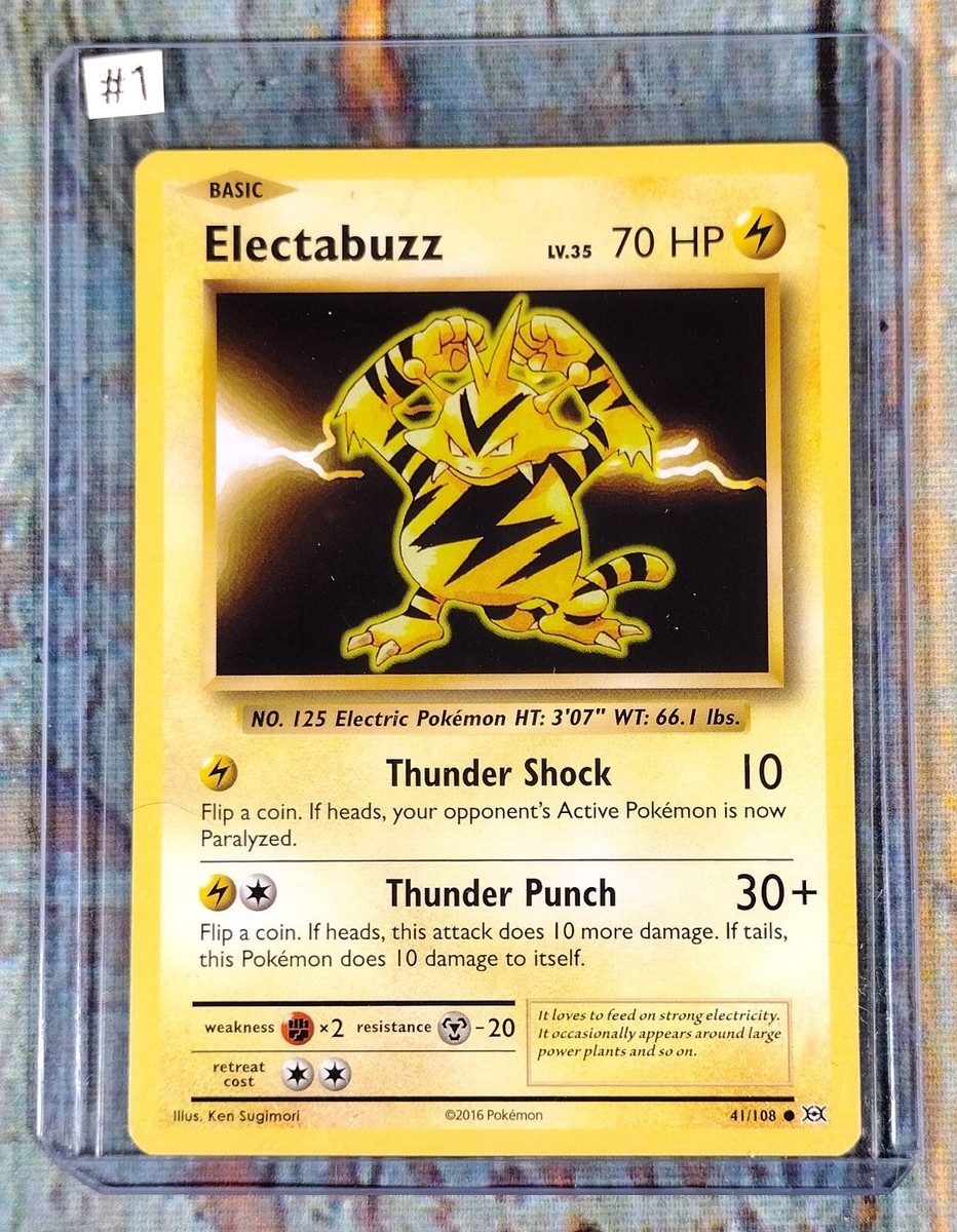 electabuzz pokemon card value 2016 - SV07: Stellar Crown [1L] Thunder Punch (30+) Flip a coin 2016 LV.35 Electabuzz 41/108, HP