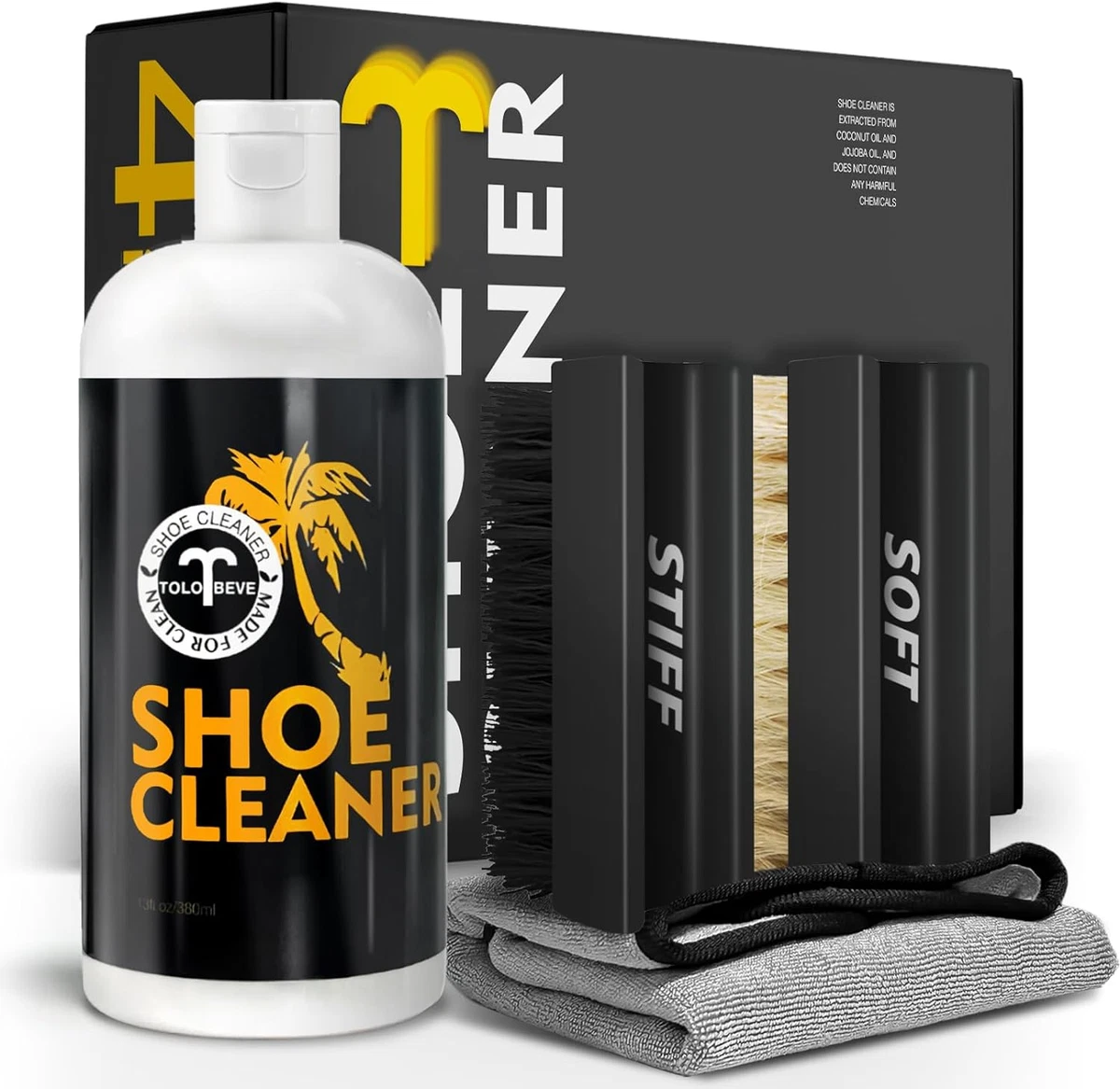 Amazon.com: COZGO Shoe Cleaner Kit for Sneaker, Water-Free Foam Sneaker  Cleaner 5.3Oz with Shoe Brush and Shoe Cloth,Work on White Shoe,Suede,Boot,Canvas,PU,Fabric,etc  : Clothing, Shoes & Jewelry