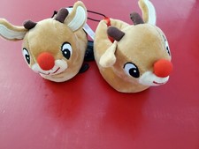 Rudolph the Red Nosed Reindeer, Youth Rudolph 3D Slippers, NEW with Tags, Size 3