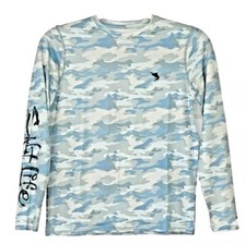 Salt Life SLXTROPX Youth M UV30 Sun Blue Nanotex Perform Salty Saltlife NWT
