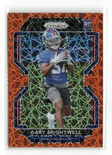 GARY BRIGHTWELL #400 RC 2021 PANINI PRIZM GIANTS Orange Lazer