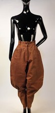 1980’S KRIZIA SPECKLED SUEDE RIDING PANTS W SNAP LEGS SIZE 40 
