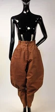 1980’S KRIZIA SPECKLED SUEDE RIDING PANTS W SNAP LEGS SIZE 40 