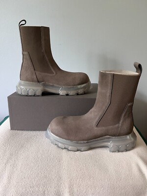 Rick Owens Beatle Bozo Tractor Boots - Size 45 - Dust - NEW - Made