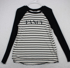 Banana Republic Women's Fancy Schmancy Stretch Knit Top Size M Black White