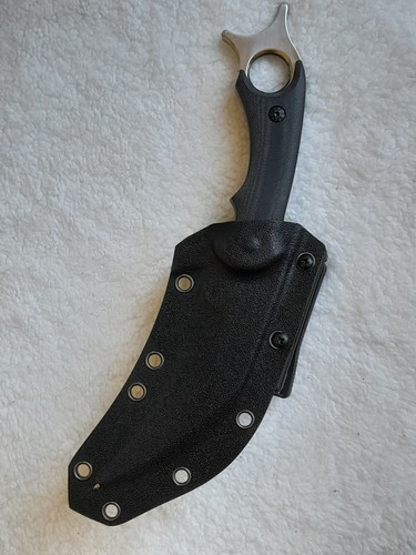 Tactical Karambit 440C Stainless Steel K10 Plastic Sheath G10 Handle Fixed Knife - Picture 4 of 6