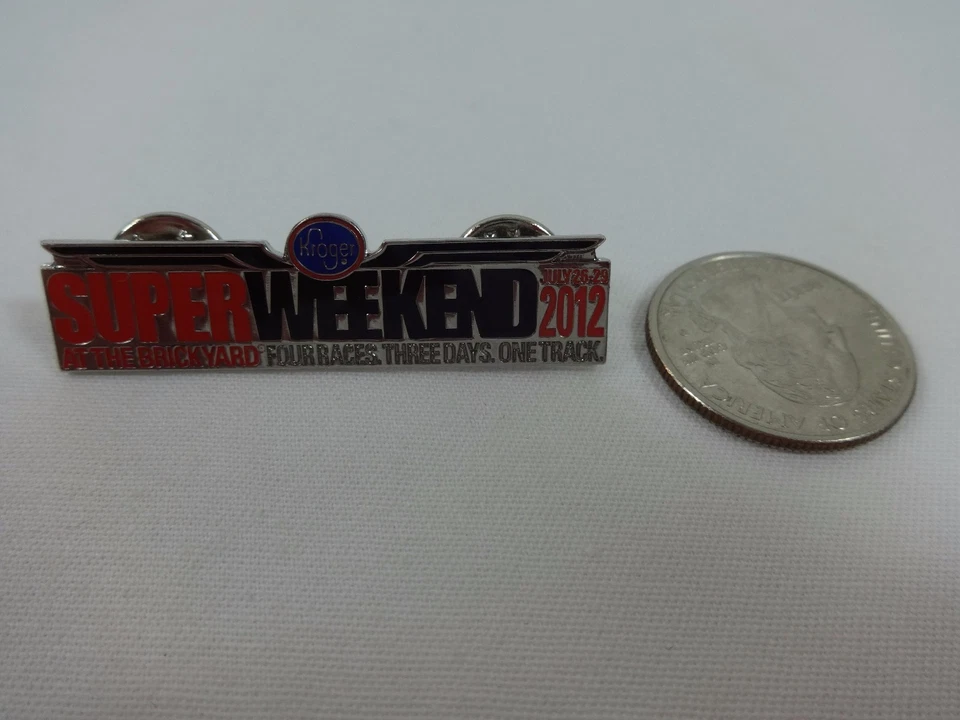 2012 Super Weekend At the Brickyard Four Races Three Days One Track Lapel Pin - Image 2 of 4
