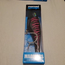 Nomad Design Madmacs 200mm 8inch - Black Pink Mackerel Tuna High Speed Trolling 