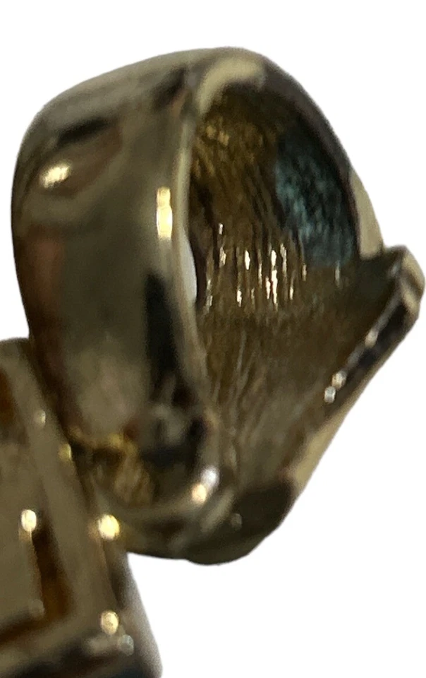 Colgante Cruz Contorno Negro Tono Dorado Vintage Para Hombre Circonita cúbica Usado Foto 4 de 4