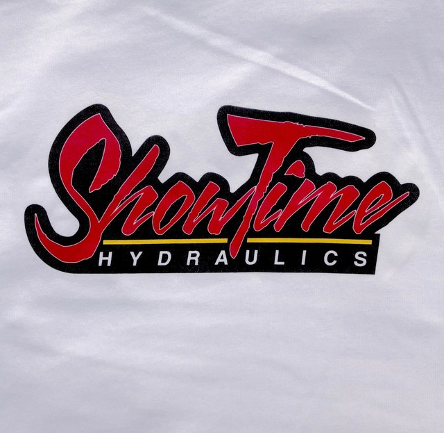 Showtime Hydraulics Vintage TShirt Screen Printed Logo on Front