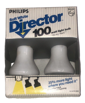 2 PACK OF PHILIPS 100K19/DL DIRECTOR BULBS - 100 WATTS
