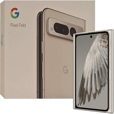 Google Pixel Fold ポーセリン 256GB 本体と箱 Google Pixel Fold 5G Porcelain 256GB + 12GB Dual-SIM Unlocked スマートフォン本体