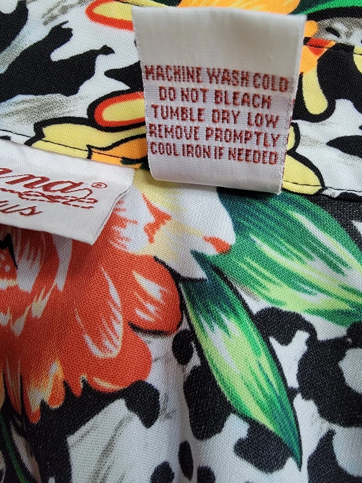 Camisa Top Blusa Joanna Mujer Talla 1X Multicolor Estampado Floral Animal Foto 3 de 4