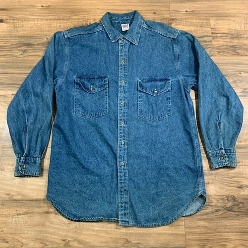 VTG Unbranded Denim Jacket Large Horse Design